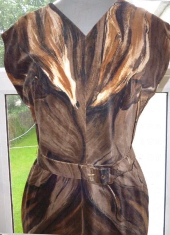 Velvet print dress