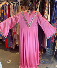 Load image into Gallery viewer, Satin pink jewelled Maxi coat
