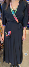 Load image into Gallery viewer, 40’s black taffetta edged gown

