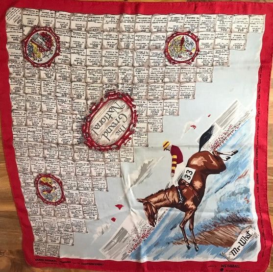 “Mr. What” silk vintage scarf