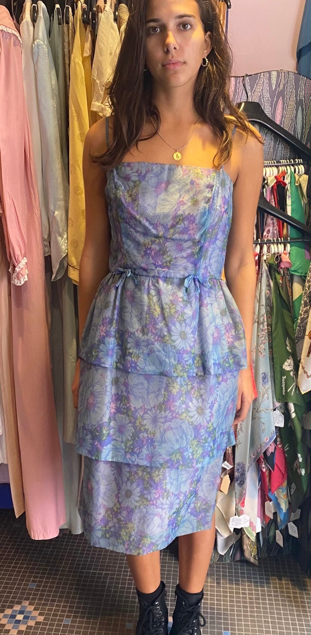 Wendy 60's tiered peplum frock