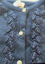 Load image into Gallery viewer, Black beaded cashmere cardy
