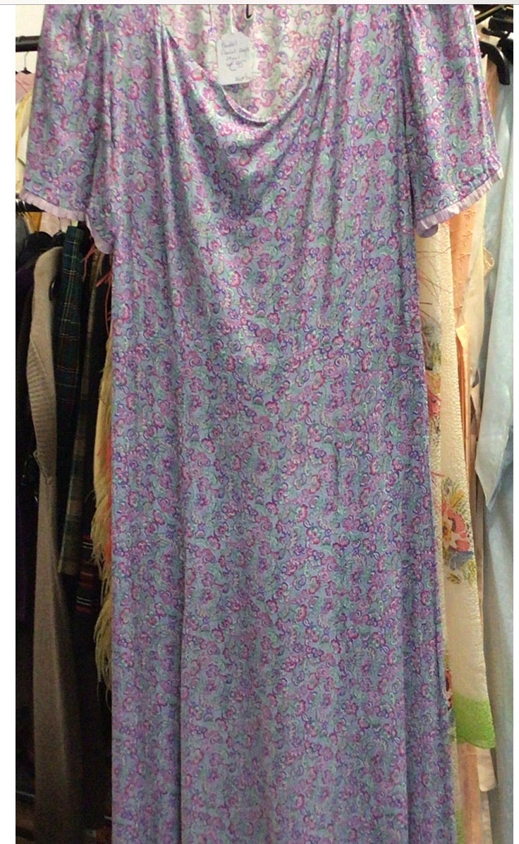 1940's floral print crepe frock