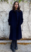 Load image into Gallery viewer, Burberry camelhair/wool navy coat
