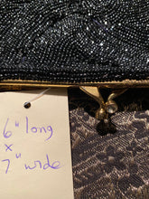 Load image into Gallery viewer, Vintage black beaded bag
