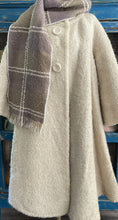 Load image into Gallery viewer, Reversible 50’s wool coat with scarf
