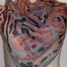 Load image into Gallery viewer, Liberty Georgette deco scarf with logo unworn
