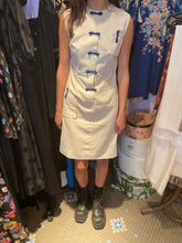 Load image into Gallery viewer, Chinese inspired white toggled dress
