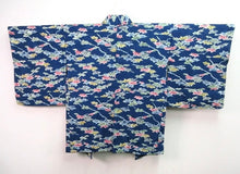 Load image into Gallery viewer, Blue pine leaf print haori
