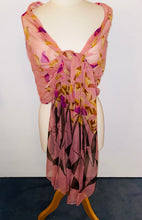 Load image into Gallery viewer, Art Deco pink georgette shawl.
